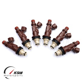 KSM Motorsports 6 x FUEL INJECTORS 23250-62040 FOR 1999-04 TOYOTA TACOMA TUNDRA 4RUNNER 3.4L V6