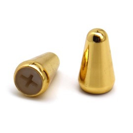 2pcs Guitar 5 Way Pickup Switch Tip Gold Metal Switch Cap Switch Knob for Strat Tele Guitar(Gold)