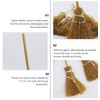 5 Pcs Brown Mini Witches Broomstick Broom Halloween Straw Craft