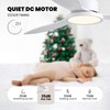 MOOONICHE 52" White Ceiling Fan with Light and Remote, Dimmable