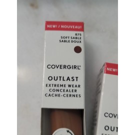COVERGIRL 2 Pack, COVERGIRL Outlast Extreme Wear Concealer, Soft Sable 875
