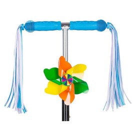 AISHEMI Bicycle Handlebar Streamers for Bicycle Scooter Trike Colorful Long 11 Inch Length Satin Ribbon Easy Attach to Bicycle Handlebar (Blue+Purple)