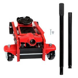 labwork 3 Ton Capacity Heavy Duty Hydraulic Floor Jack with Single Quick Lift Piston Pump Red