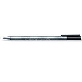 Staedtler Triplus Fineliner Fine Point Pen (0.3mm), Single Color, Black, 10 Count (334-9)