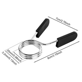 Miralith 4 Pcs Three-Loop Barbell Clips, Easy to install Weight Clips for Barbell, Gym, Spring Weight Clamp Collars Clips for Sports Enthusiasts, Athletes, Soft Handles Spring Clips Fit D25 mm