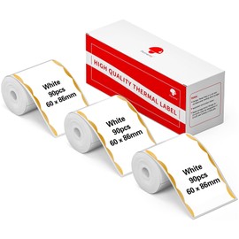 Phomemo M220 Labels, for Phomemo M200 M221 M250 M260, Bright Gold Wavy Border, for Crafts, Product Name, Business, Photo, Home, Logo Design,90Pcs Per Roll, 2.36"X 3.39"(60X86mm), 3 Rolls