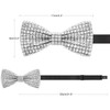 HOULIFE Rhinestone Bow Tie for Men Diamond Bow Tie Pre-Tied