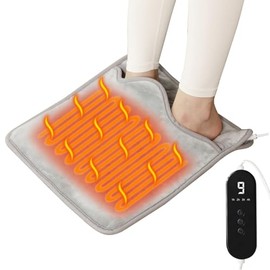Generic Electric Foot Warmer, Feet Warmers for Women and Men,2h Timer & 9 Heat level,Heating Pad for Feet for Office,Home, Ideal Gifts for Mom/Dad,Christmas Gifts