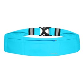 Fitletic Triple Pocket Running & Fitness Waist Belt for Men and Women. Phone Holder Pouch, Storage for Snacks, Keys, ID. Size Small, Medium, Large