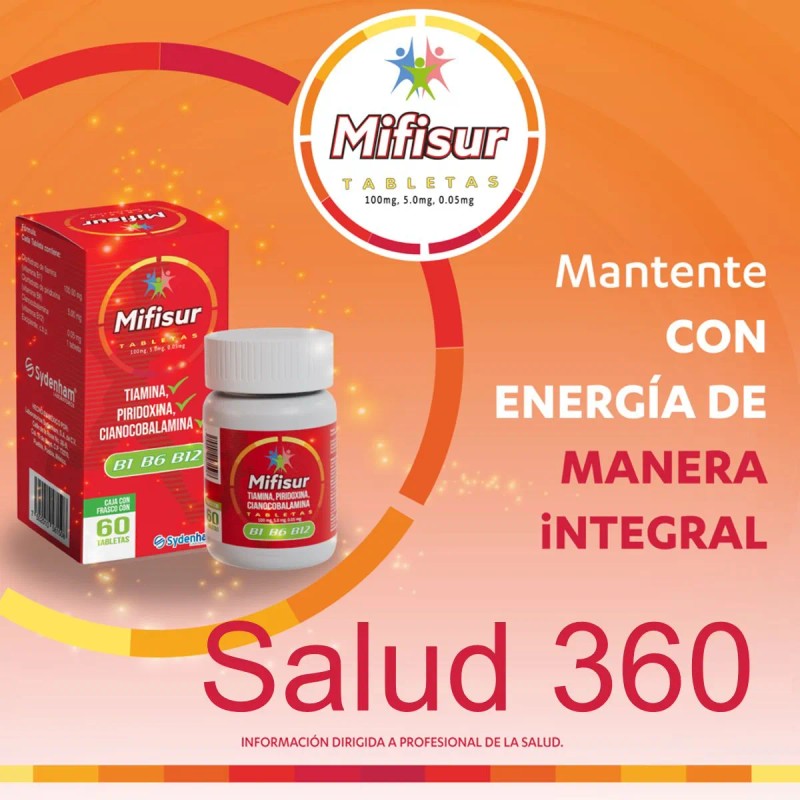 Mifisur Suplemento Vitaminas B B1 B6 B12 Sydenham Bote C/60
