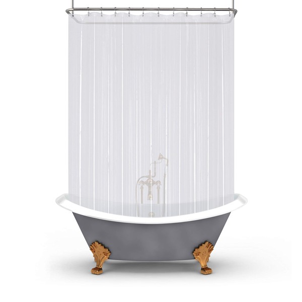Mrs Awesome Clawfoot Tub Shower Curtain or Liner with 12
