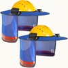 2 Set Hard Hat Sun Shade with Dual Solar Fan,