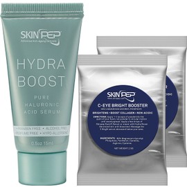 SkinPep C-Eye Bright Booster Powder 5g - 99% Pure Stabilised Vitamin C Powder - Lightens Skin And Boosts Collagen - Non Acidic Light Oxygen stable Vit C - SkinPep Best Choice For Premium Quality Vitamin C Serum.