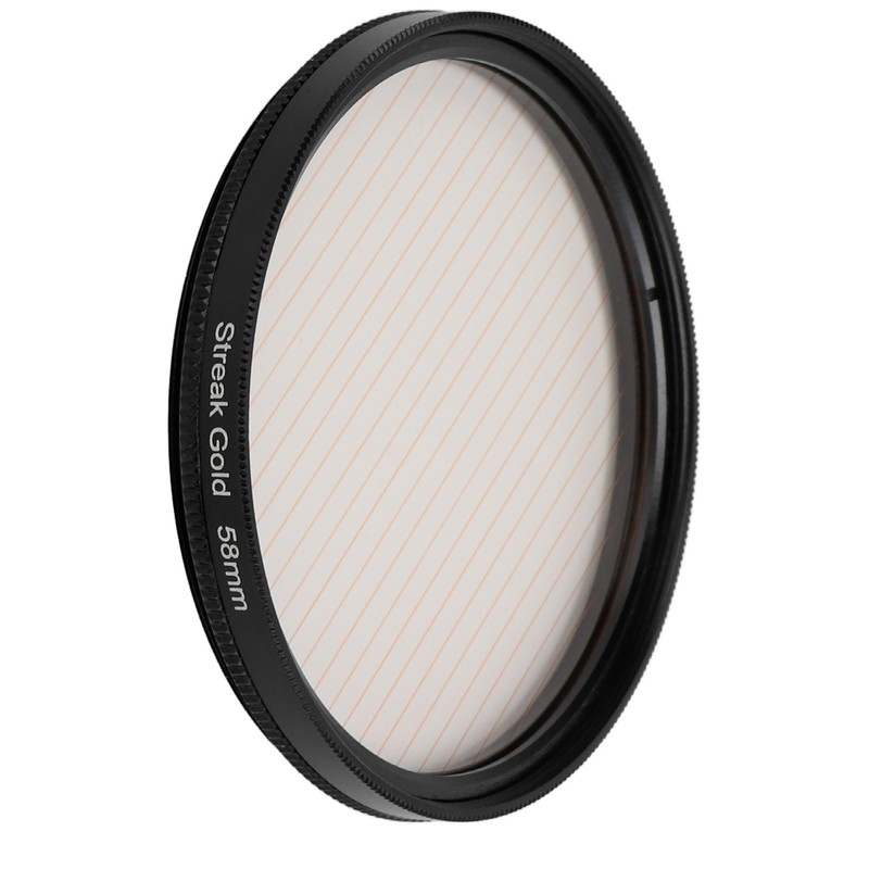 Gold Streak Anamorphic Effect Filter UHD Optical Glass Waterproof Scratch