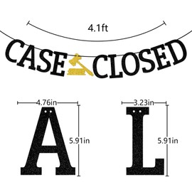 Law School Graduation Banner, Law School Grad Party Decorations Supplies, Class of 2024 Lawyer Graduation Bunting Sign, Pre-Strung, Black Glitter