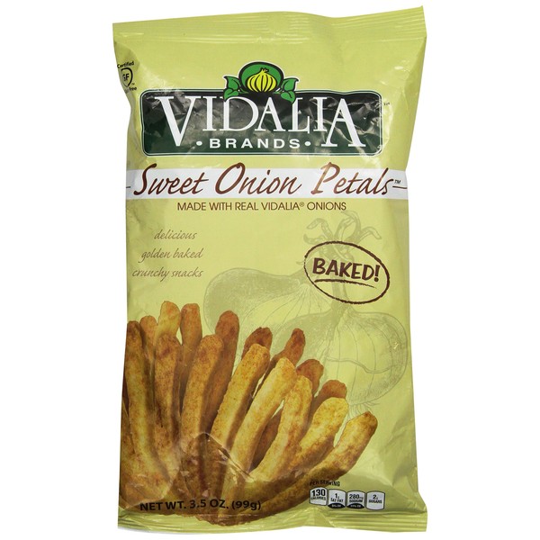 Vidalia Brands Sweet Onion Petals Baked Gluten Free Snack 6-3.5 oz Bags