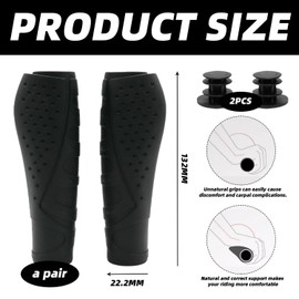 WUFGWBD 1 Pair Of Mountain Bike Handlebar Gloves, Bicycle Handlebar Covers, Straight Handlebar Covers, Universal Grip Covers, Threaded Anti-Slip Grip Covers, Cycling Accessories