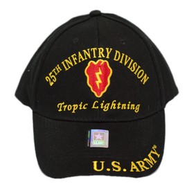 Moon US Army 25TH Infantry Division ID Tropic Lightning Embroidered Hat Cap Veteran Premium Quality Dad Hat for Men Women