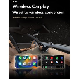 2in1Wireless CarPlay and Android Auto Adapter 2025 Convert Wired to Wireless, Compact Design, Plug & Play, Fast & Stable Connection