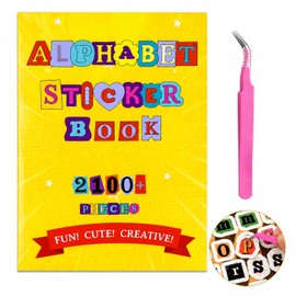 2100+ Pcs Scrapbook Letter Stickers Book, for Junk Journal, Scrapbooking, Journaling, Ransom Note Crafts, DIY Crafts - 30 Sheets of Waterproof Glossy Vinyl Letters, Great for Cards, Gifts, Home Decor