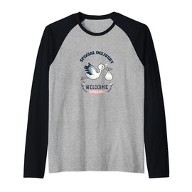 Special Delivery 2 Baby Shower Maternity Sweet Graphics S15 Raglan Baseball Tee