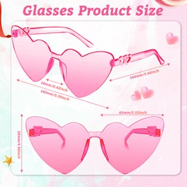 Chicpop 6 Pcs Heart Sunglasses with 6 Pairs Valentines Socks Cute Glasses for Women Party Favors