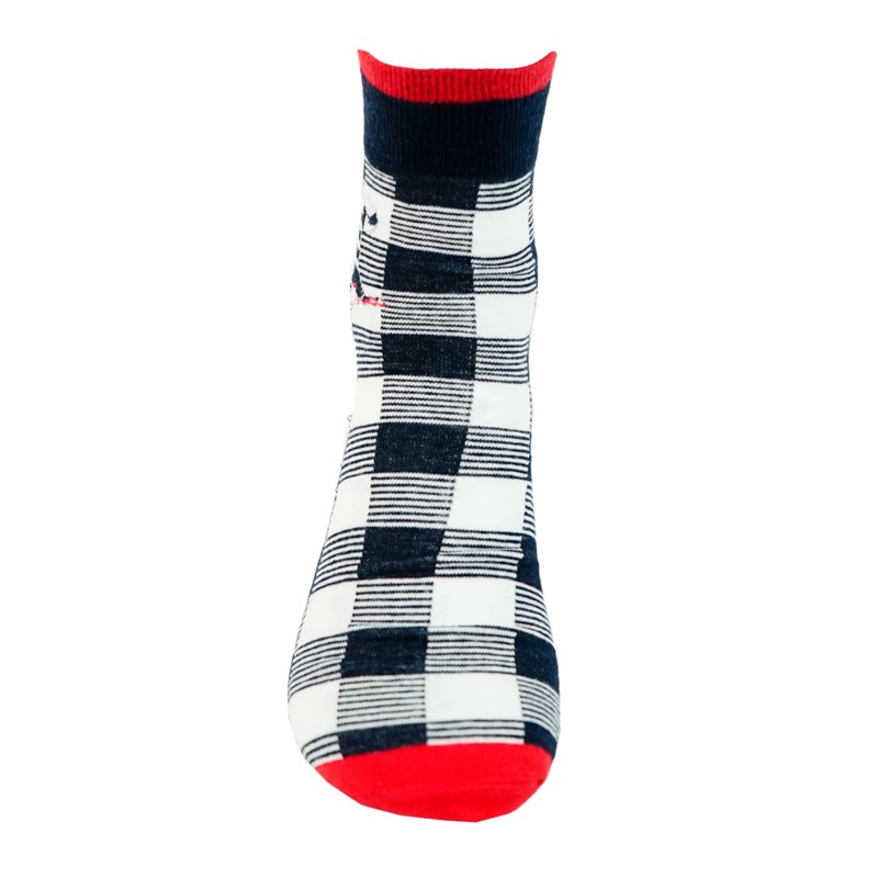 Sinakoba 24177440 Men's Mid Socks, Checked, Casual, Ankle Socks, Captain,