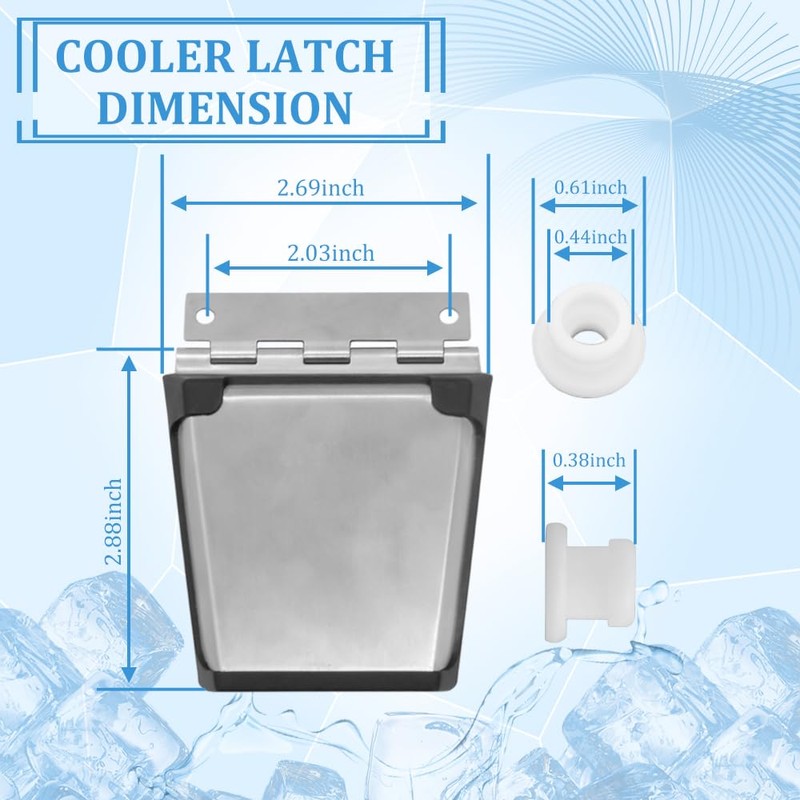 Cooler Hinges Replacement & Cooler Latch Replacement Stainless Steel Cooler
