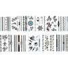 11 Sheets Temporary Gold Silver Turquoise Tattoos Metallic Tattoos Flash