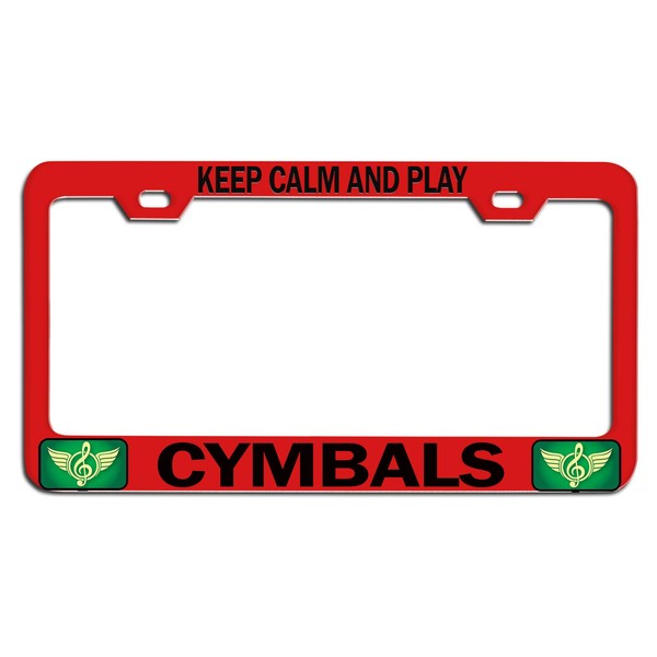 Custom Brother - Keep Calm and Play Cymbals Red Steel