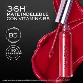 L'BEL - Labial Líquido Mate Forever 36H | No Transfer, Alta Cobertura, con Vitamina B5 | 7 g | Color Mate Indeleble de Larga Duración (Matte Fuchsia)