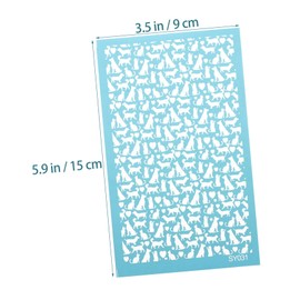 LALAFINA 1sheet Mesh Stencil for Polymer Clay Crafts Heart Dog Cat Pattern Silk Screen Stencil for Jewelry and Decorations Lightweight and Easy to Use
