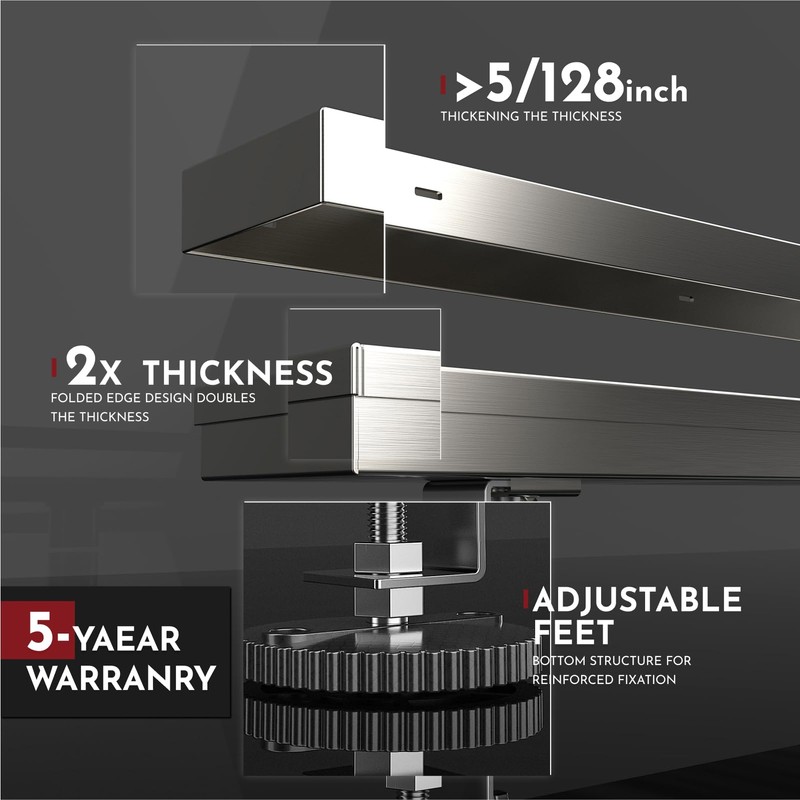 WEBANG 24 Inch Linear Shower Drain Rectangular Floor Drain with