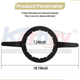 Karbay 6 Inch Heavy Duty Wrench for IBC Tank & Industrial Tote Caps - Durable Plastic and Steel Tote Wr-ench for Fill Cap Removal - IBC Wrench Tool