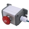 mxuteuk 22mm Stainless Steel Metal Latching Emergency Stop Push Button
