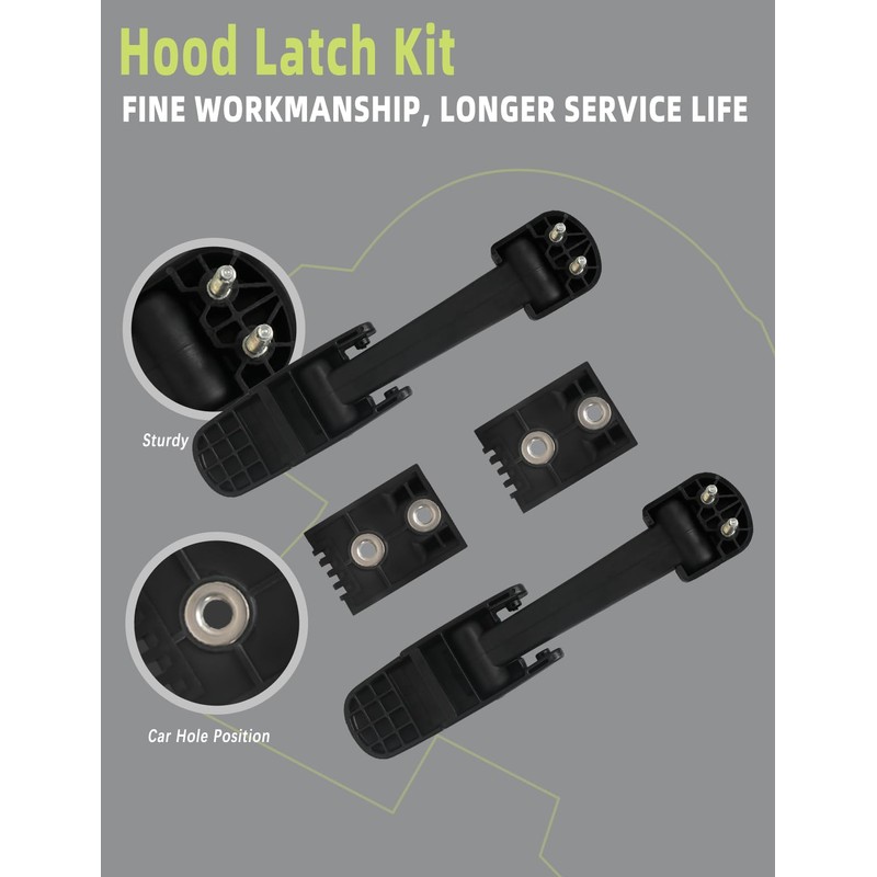 Hood Latch with Catch Bracket 2PCS Compatible with Hummer H2