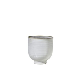 Serene Spaces Living Medium Glazed Ceramic Pedestal Bowl- Centerpiece for Vintage Weddings, Events, Measures 6" Tall and 5.75" Diameter