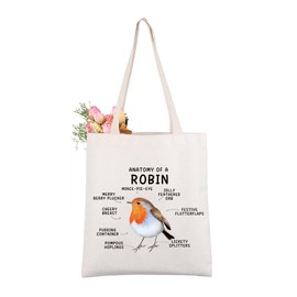 CMNIM Robin Bird Gifts Anatomy of a Robin Makeup Bag Garden Bird Lover Gift Red Robin Cosmetic Bag Birds Travel Toiletry Bags (Anatomy of a Robin TE)