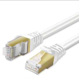 TNP Cat7 Ethernet Network Cable (100 FT) - High Performance 10 Gigabit Ethernet 600MHz with Professional Gold Plated Snagless RJ45 Connector Premium Shielded Twisted Pair S/STP Patch Plug Wire Cord