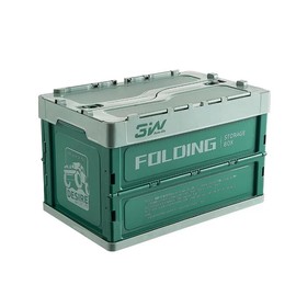 Plastic Foldable Car Organizers and Storage, Outdoor camping storage box,Trunk and car Organizers Storage Organizer Bins, Storage SUV for Clothes, Shoe, Toy, Books, Snack, file, and Grocery Storage L - Color: GREEN