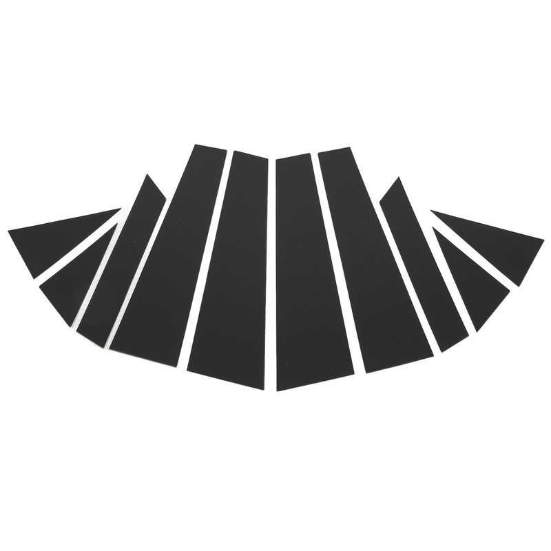 10Pcs Window B Pillar Post Trim Gloss Black Lightweight Rugged