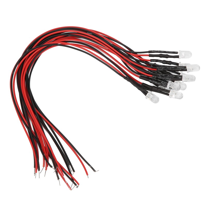 50Pcs Diode Wired Light Emitting Round Head High Brightness In