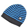 Inter Cappello Cuffia Rigato con Interno in Morbido Cotone, Logo