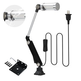 Xapolu LED Machine Light with 22in Alloy Arm, 16W 1600LM, 6500K 110-220V, IP67 Waterproof Industrial Explosion Proof Work Lighting with US Plug for Lathe, Sewing, CNC, Drilling Machine