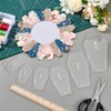 NBEADS 7 Pcs Coffin Acrylic Quilting Templates, 7 Sizes Clear