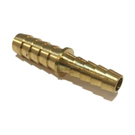 EDGE INDUSTRIAL 3/8" X 5/16" Hose ID Brass Barb Reducer SPLICER Fitting Fuel/AIR/Water/Oil/Gas/WOG (Qty 1)