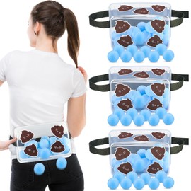 VioraWhite 3 Sets Baby Shower Game Shaking Swing Balls Game Set Outdoors Indoors Includes 3 Set Strap Shake Box and 60 Balls with 30 Poop Stickers for Baby Shower Family Games(Blue)