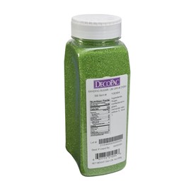 DecoPac Sanding Sugar | Lime Green Edible Sugar Sprinkles | 33oz | Edible Sanding Sugar in Handheld Container | Made In USA | Sugar Sprinkle Mix For Cakes, Cupcakes, Cookies, Extra Large Pack | 33 Ounce - Lime Green