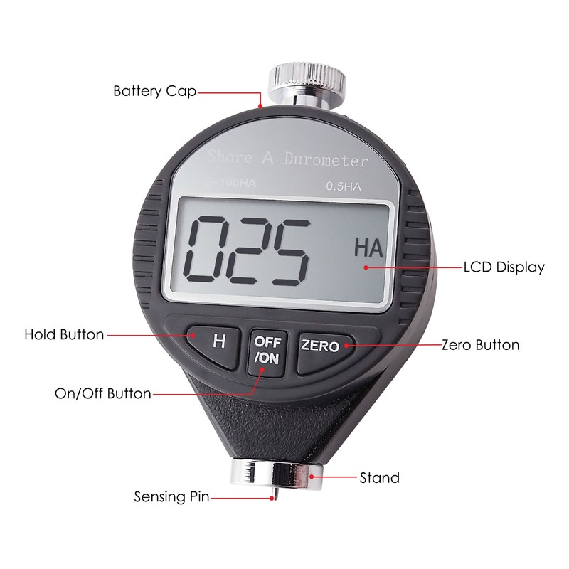 Gain Express Durometer Tester Shore A Hardness Tester, Rubber Tire