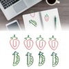100pcs Metallic Paper Clips Strawberry Pea Shape Antislip Anti Rust
